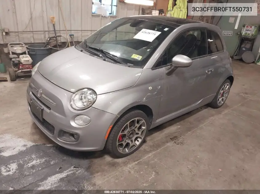 2015 Fiat 500 Sport VIN: 3C3CFFBR0FT550731 Lot: 42638771