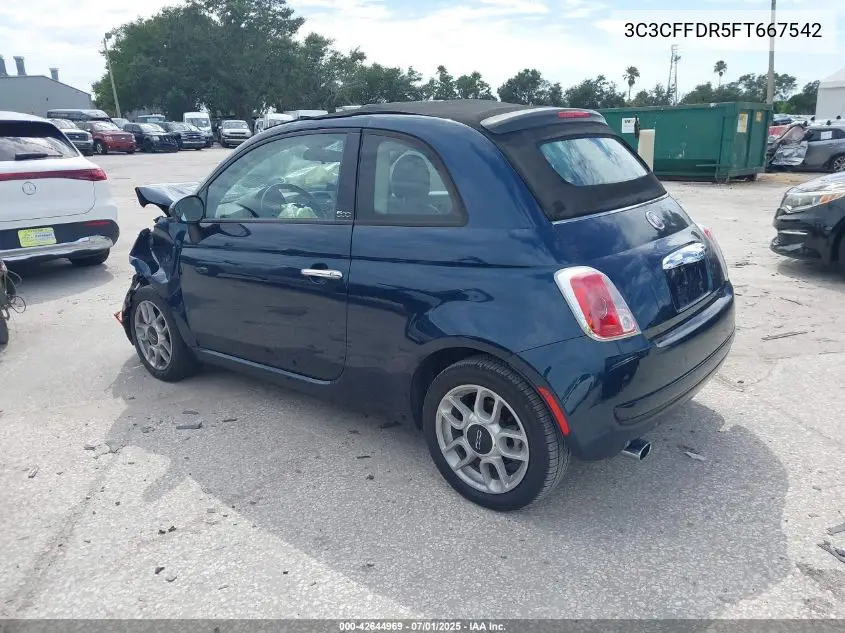 2015 Fiat 500C Pop VIN: 3C3CFFDR5FT667542 Lot: 42644969