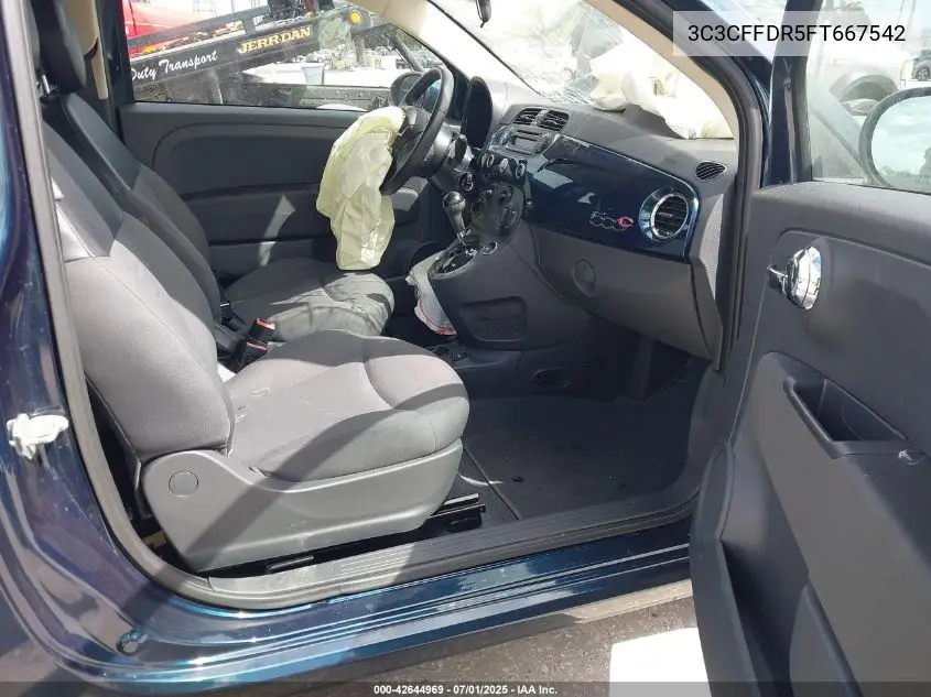 2015 Fiat 500C Pop VIN: 3C3CFFDR5FT667542 Lot: 42644969