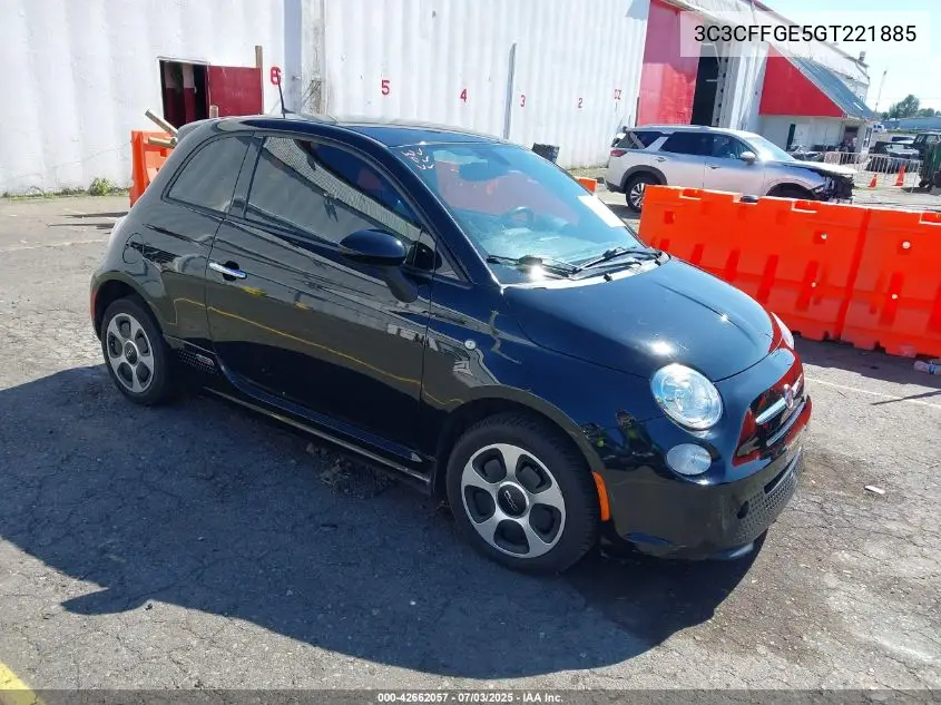 2016 Fiat 500E Battery Electric VIN: 3C3CFFGE5GT221885 Lot: 42662057