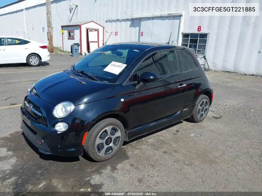 2016 Fiat 500E Battery Electric VIN: 3C3CFFGE5GT221885 Lot: 42662057