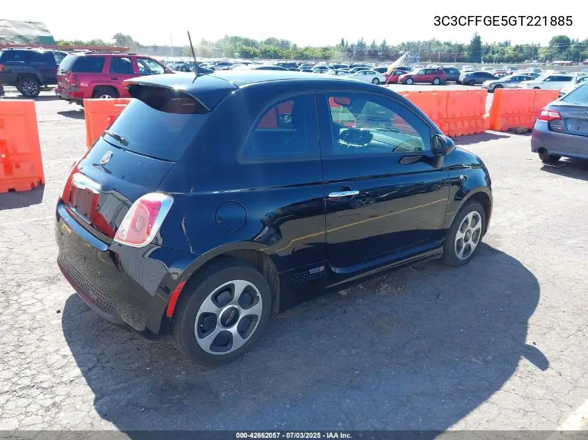 2016 Fiat 500E Battery Electric VIN: 3C3CFFGE5GT221885 Lot: 42662057