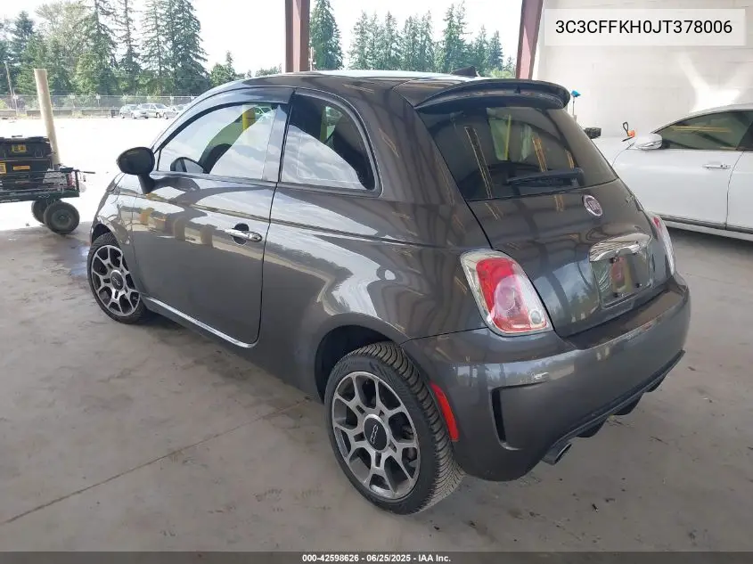 2018 Fiat 500 Pop VIN: 3C3CFFKH0JT378006 Lot: 42598626