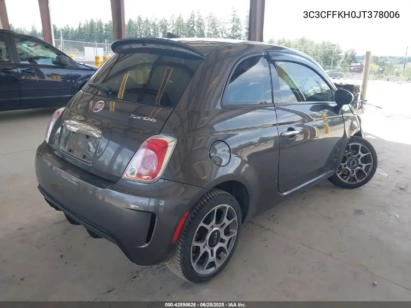 2018 Fiat 500 Pop VIN: 3C3CFFKH0JT378006 Lot: 42598626