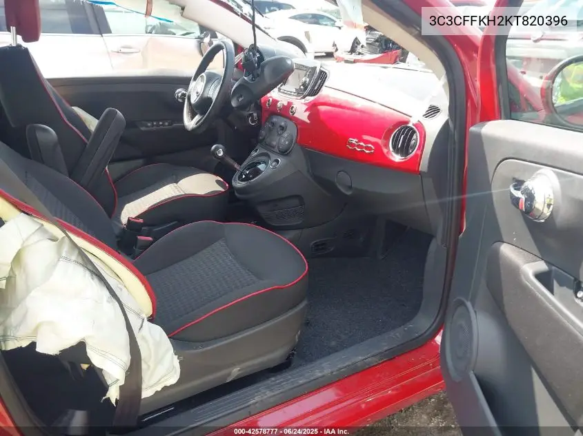 2019 Fiat 500 Pop VIN: 3C3CFFKH2KT820396 Lot: 42578777