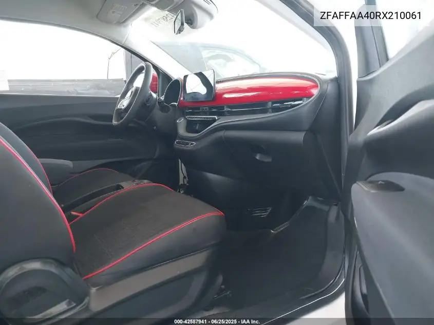 2024 Fiat 500E Inspi(Red) Fwd VIN: ZFAFFAA40RX210061 Lot: 42587941