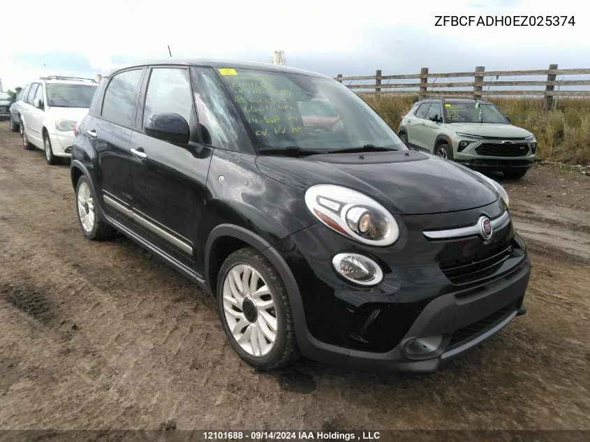 2014 Fiat 500L Trekking VIN: ZFBCFADH0EZ025374 Lot: 12101688