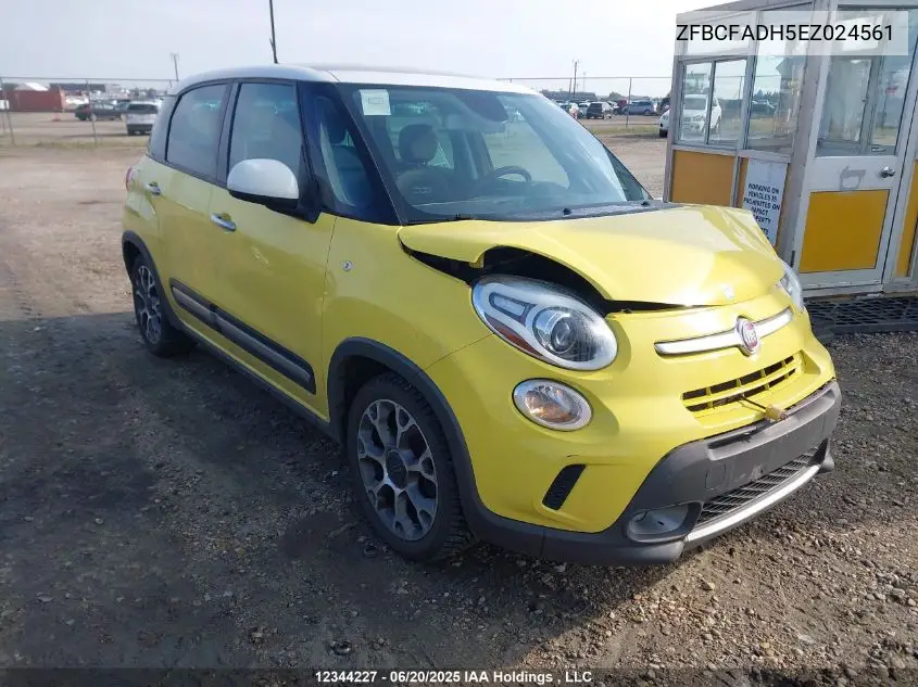 2014 Fiat 500L Trekking VIN: ZFBCFADH5EZ024561 Lot: 12344227