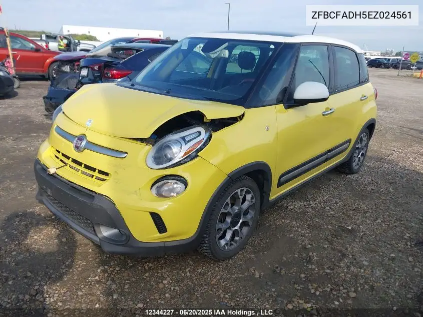 2014 Fiat 500L Trekking VIN: ZFBCFADH5EZ024561 Lot: 12344227