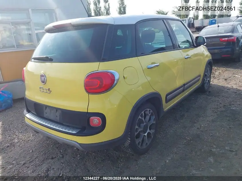 2014 Fiat 500L Trekking VIN: ZFBCFADH5EZ024561 Lot: 12344227