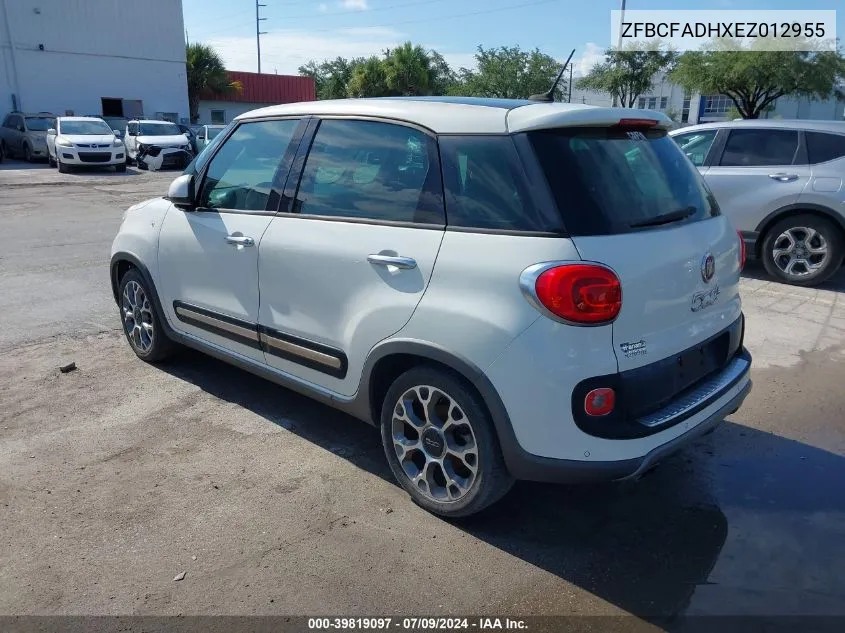 2014 Fiat 500L Trekking VIN: ZFBCFADHXEZ012955 Lot: 39819097