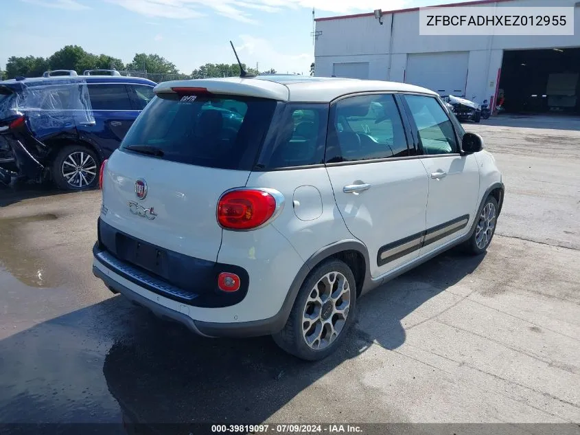 2014 Fiat 500L Trekking VIN: ZFBCFADHXEZ012955 Lot: 39819097