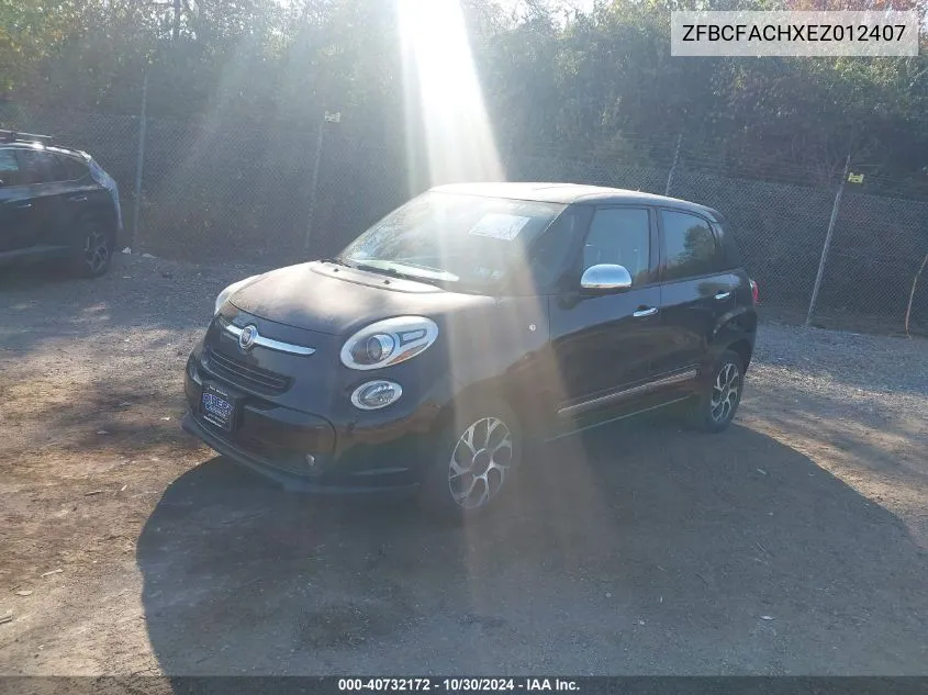 2014 Fiat 500L Lounge VIN: ZFBCFACHXEZ012407 Lot: 40732172