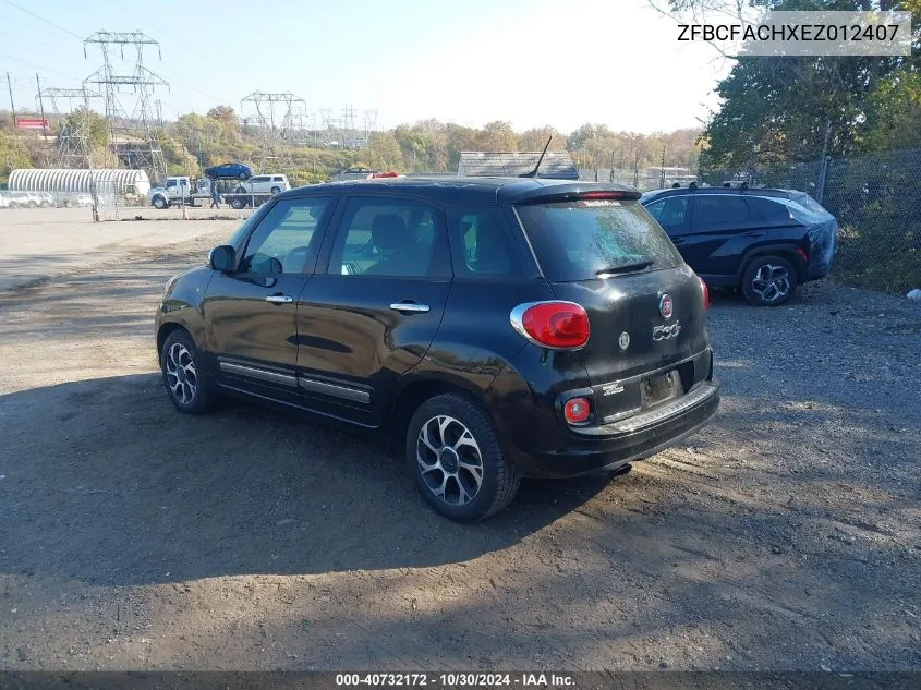 2014 Fiat 500L Lounge VIN: ZFBCFACHXEZ012407 Lot: 40732172