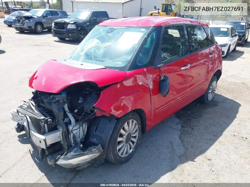2014 Fiat 500L Easy VIN: ZFBCFABH7EZ027691 Lot: 41955625
