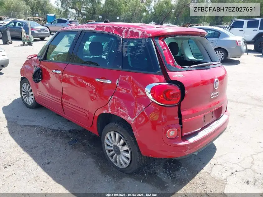2014 Fiat 500L Easy VIN: ZFBCFABH7EZ027691 Lot: 41955625
