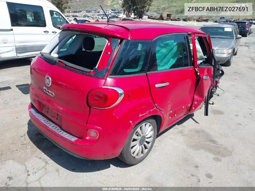 2014 Fiat 500L Easy VIN: ZFBCFABH7EZ027691 Lot: 41955625