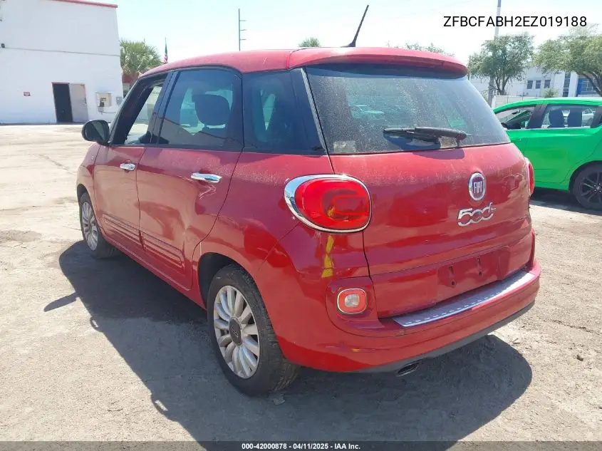 2014 Fiat 500L Easy VIN: ZFBCFABH2EZ019188 Lot: 42000878