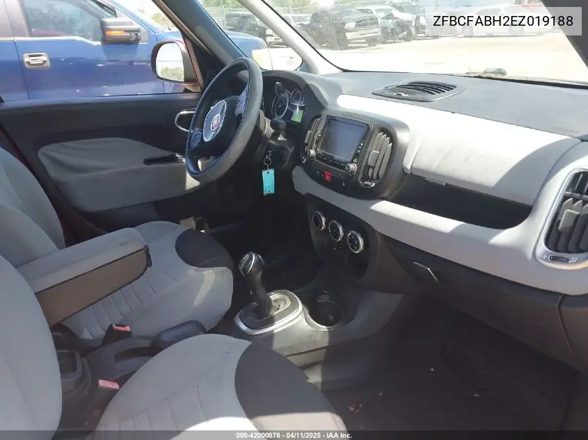 2014 Fiat 500L Easy VIN: ZFBCFABH2EZ019188 Lot: 42000878
