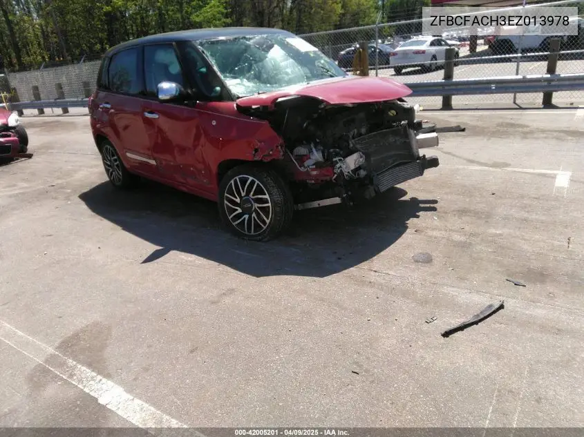 2014 Fiat 500L Lounge VIN: ZFBCFACH3EZ013978 Lot: 42005201
