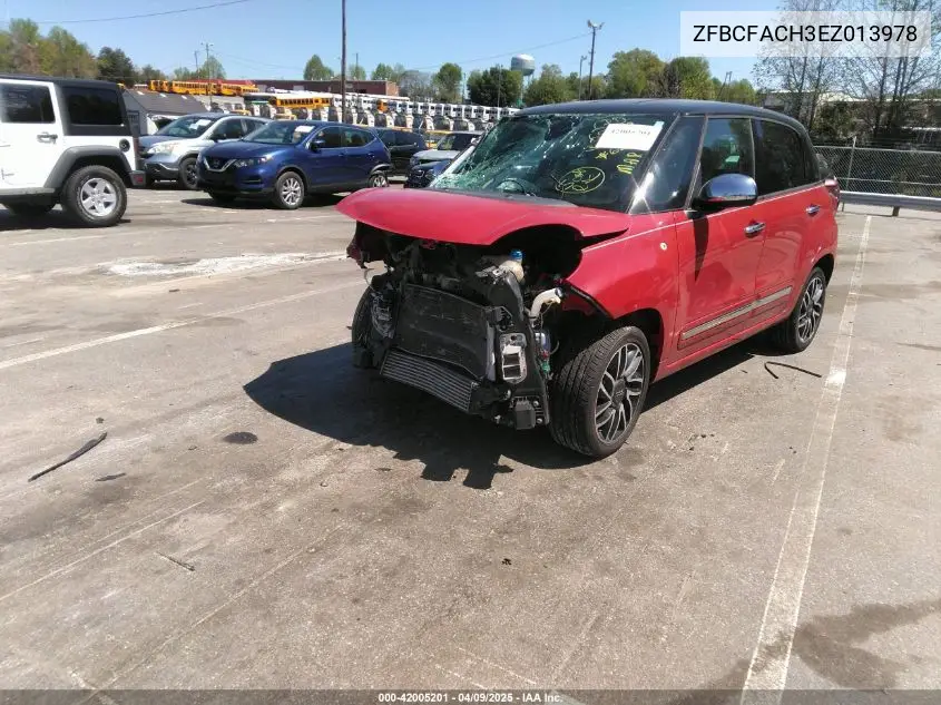 2014 Fiat 500L Lounge VIN: ZFBCFACH3EZ013978 Lot: 42005201