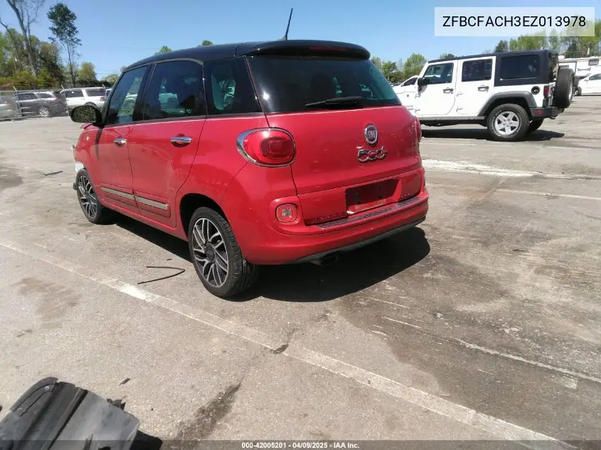 2014 Fiat 500L Lounge VIN: ZFBCFACH3EZ013978 Lot: 42005201