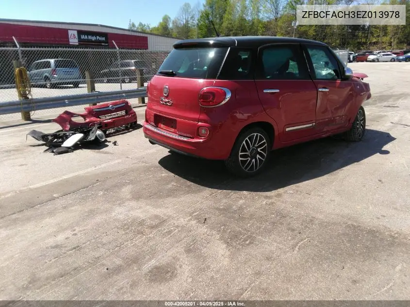 2014 Fiat 500L Lounge VIN: ZFBCFACH3EZ013978 Lot: 42005201