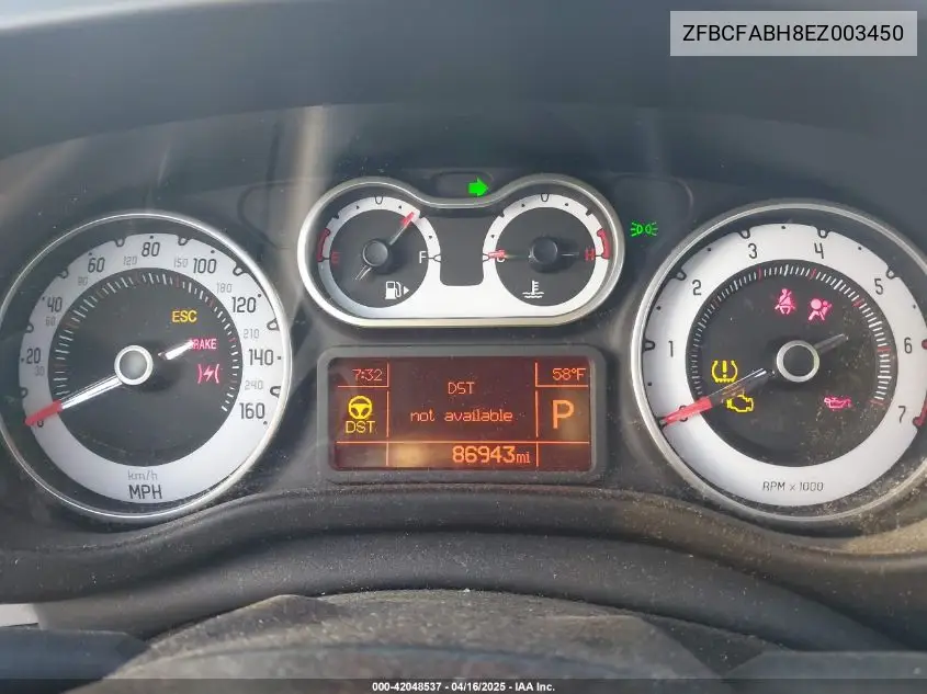 2014 Fiat 500L Easy VIN: ZFBCFABH8EZ003450 Lot: 42048537