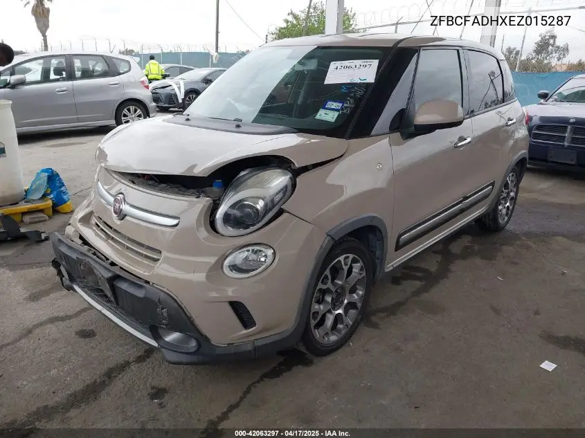 2014 Fiat 500L Trekking VIN: ZFBCFADHXEZ015287 Lot: 42063297
