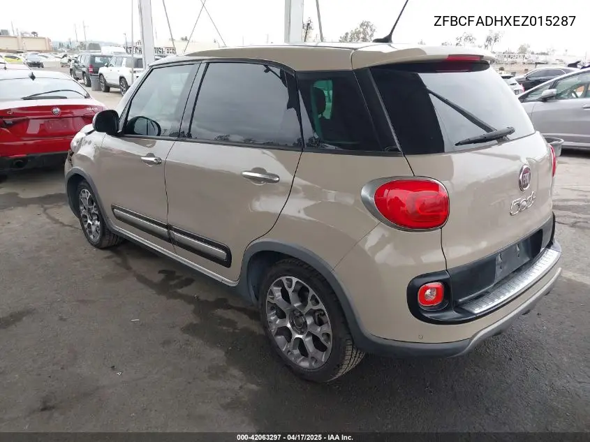 2014 Fiat 500L Trekking VIN: ZFBCFADHXEZ015287 Lot: 42063297