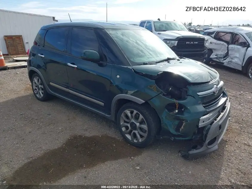 2014 Fiat 500L Trekking VIN: ZFBCFADH3EZ028642 Lot: 42228922