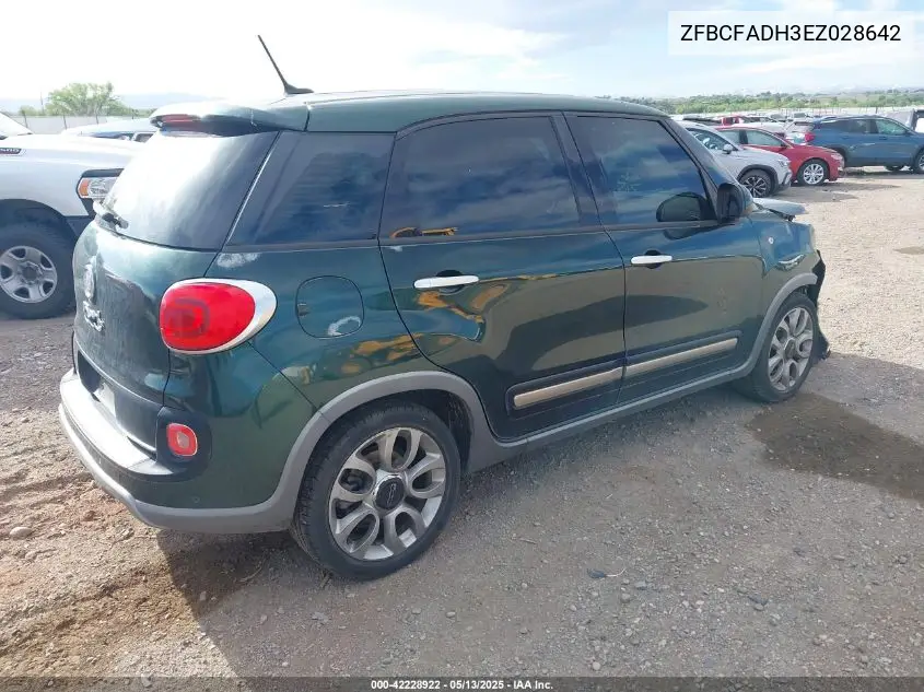 2014 Fiat 500L Trekking VIN: ZFBCFADH3EZ028642 Lot: 42228922