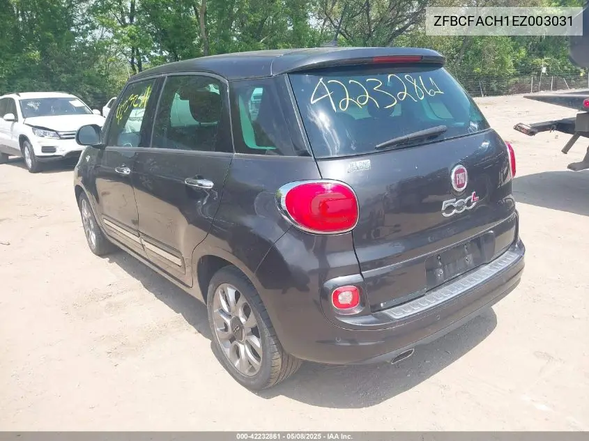 2014 Fiat 500L Lounge VIN: ZFBCFACH1EZ003031 Lot: 42232861
