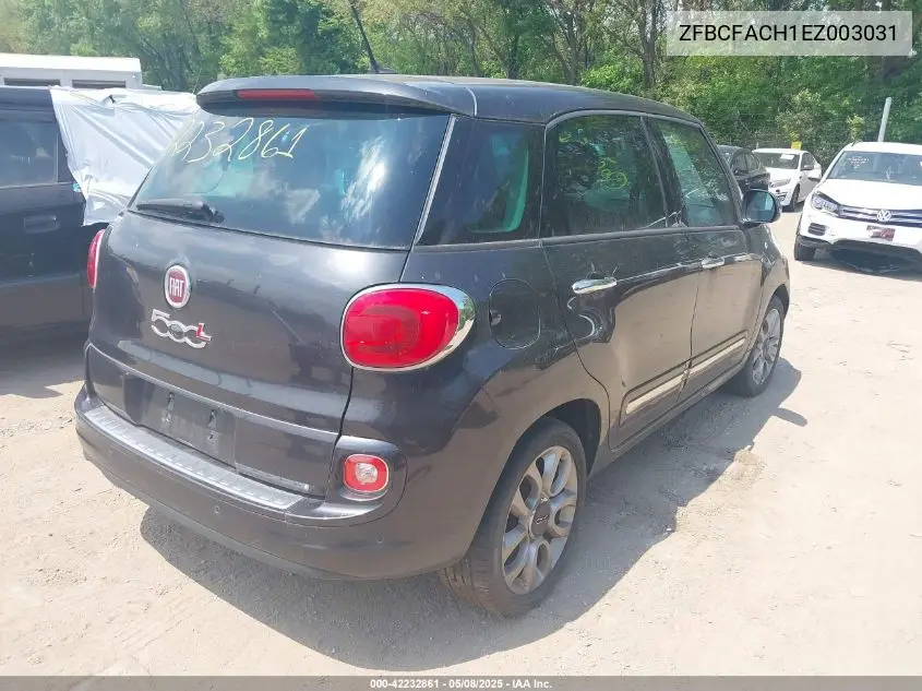 2014 Fiat 500L Lounge VIN: ZFBCFACH1EZ003031 Lot: 42232861