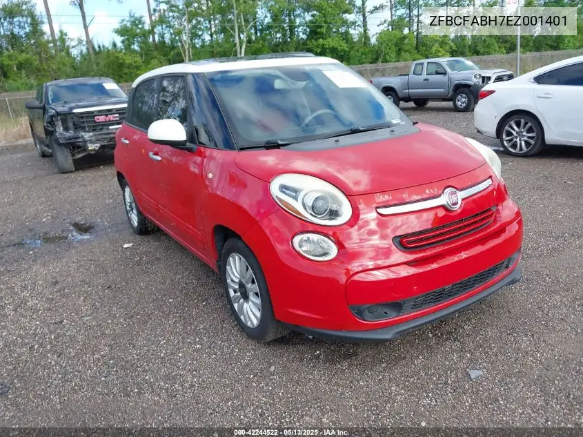 2014 Fiat 500L Easy VIN: ZFBCFABH7EZ001401 Lot: 42244522