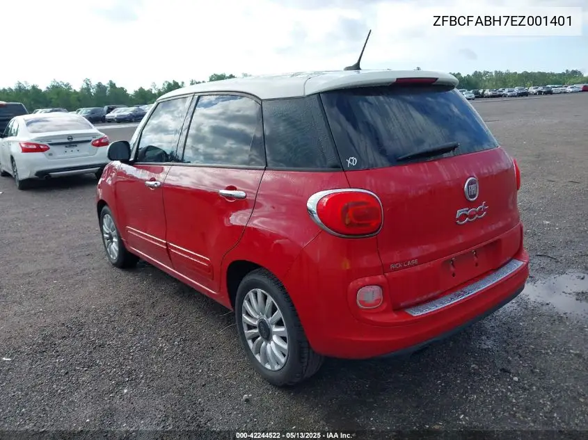2014 Fiat 500L Easy VIN: ZFBCFABH7EZ001401 Lot: 42244522