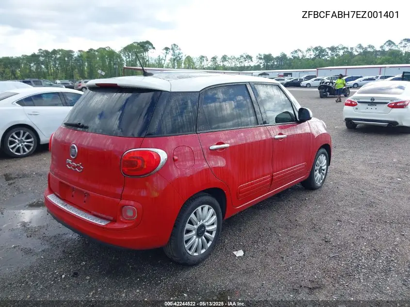2014 Fiat 500L Easy VIN: ZFBCFABH7EZ001401 Lot: 42244522
