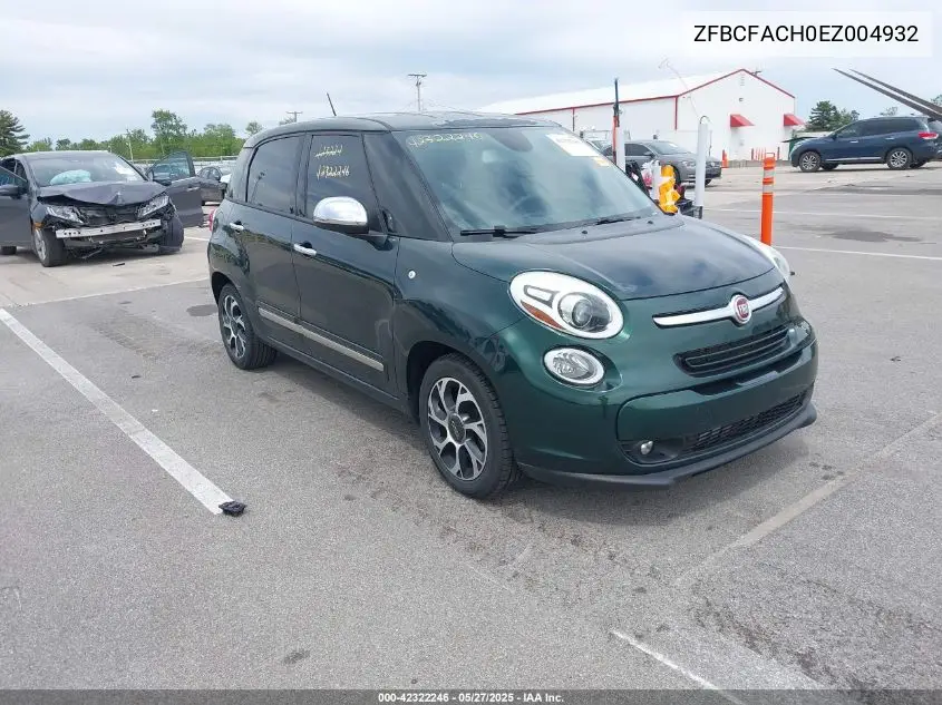 2014 Fiat 500L Lounge VIN: ZFBCFACH0EZ004932 Lot: 42322246