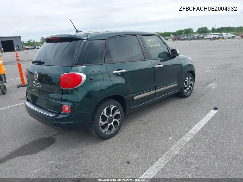 2014 Fiat 500L Lounge VIN: ZFBCFACH0EZ004932 Lot: 42322246
