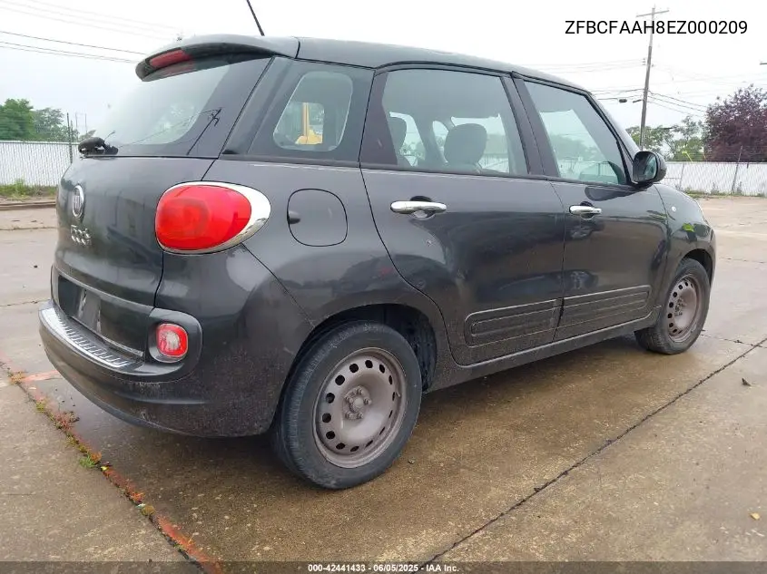 2014 Fiat 500L Pop VIN: ZFBCFAAH8EZ000209 Lot: 42441433