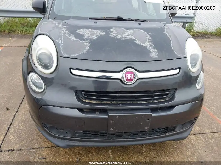 2014 Fiat 500L Pop VIN: ZFBCFAAH8EZ000209 Lot: 42441433