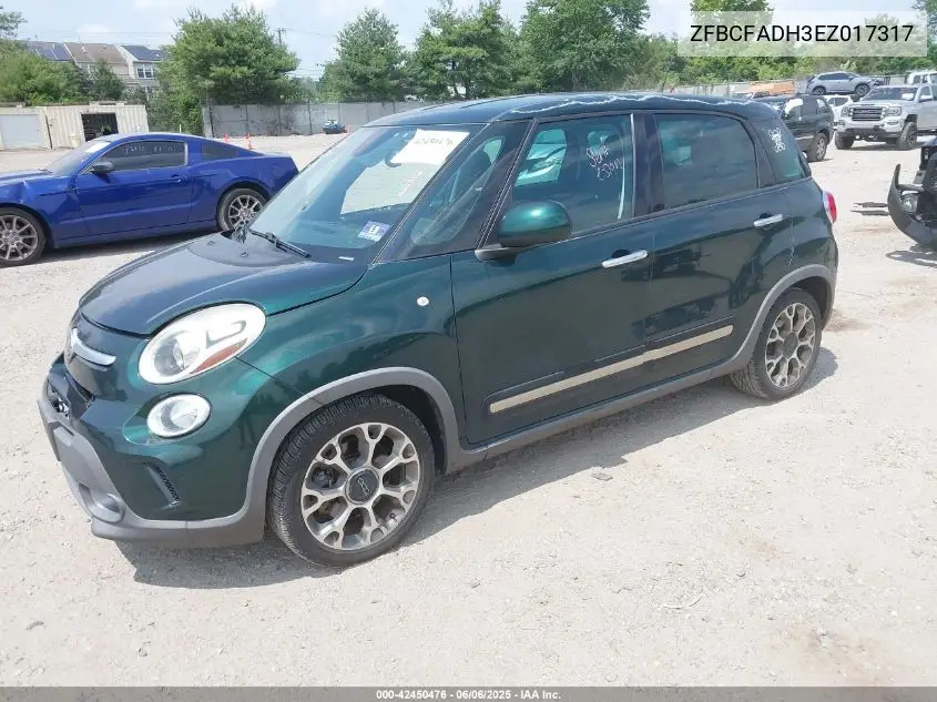 2014 Fiat 500L Trekking VIN: ZFBCFADH3EZ017317 Lot: 42450476