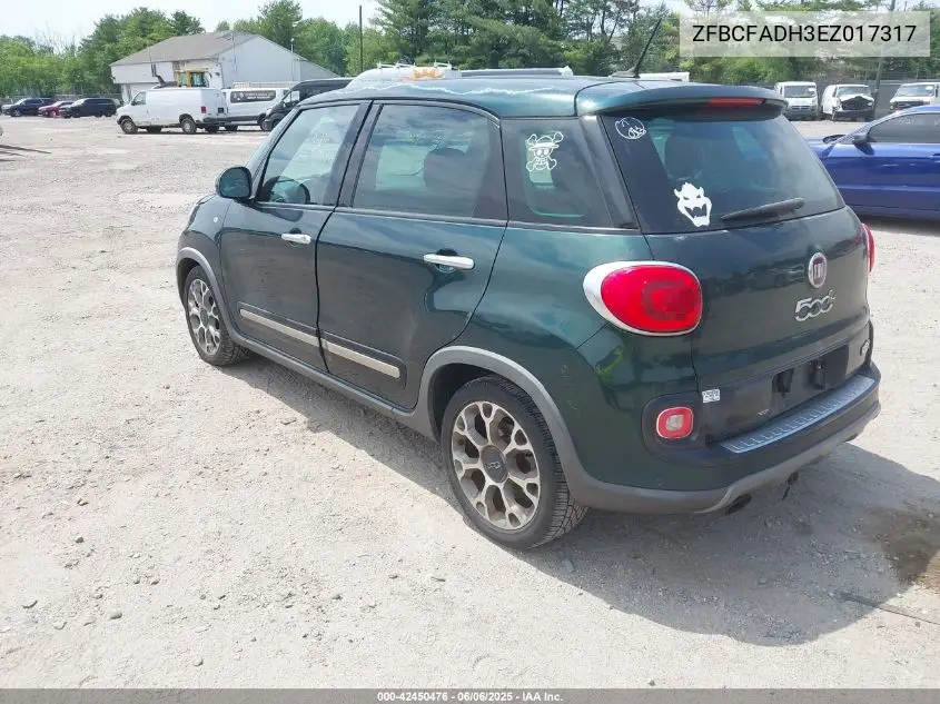 2014 Fiat 500L Trekking VIN: ZFBCFADH3EZ017317 Lot: 42450476