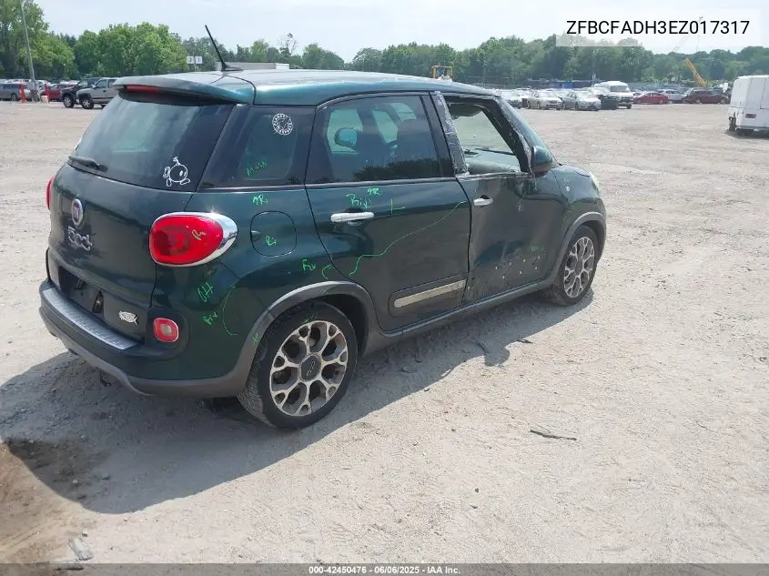 2014 Fiat 500L Trekking VIN: ZFBCFADH3EZ017317 Lot: 42450476