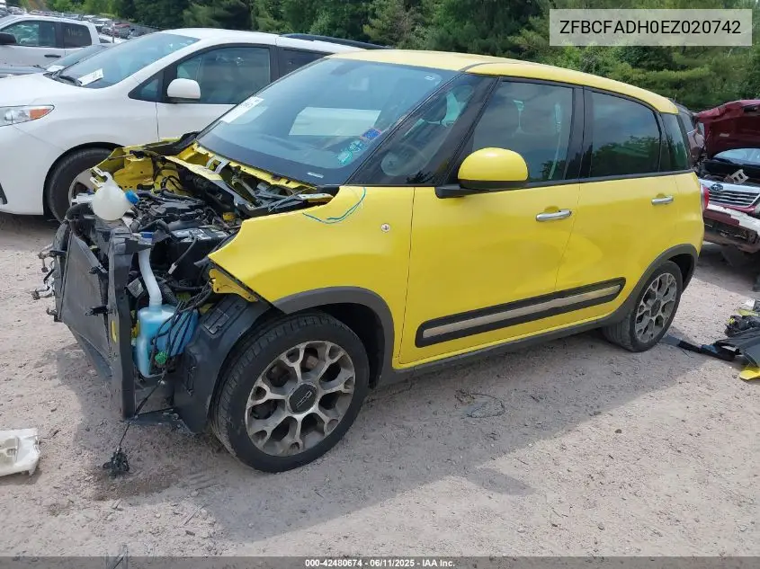 2014 Fiat 500L Trekking VIN: ZFBCFADH0EZ020742 Lot: 42480674
