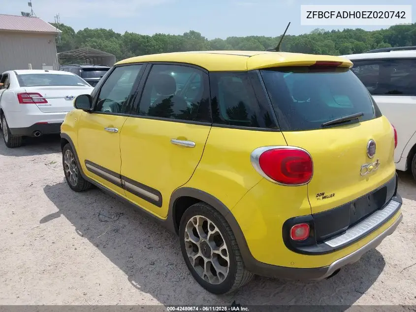 2014 Fiat 500L Trekking VIN: ZFBCFADH0EZ020742 Lot: 42480674