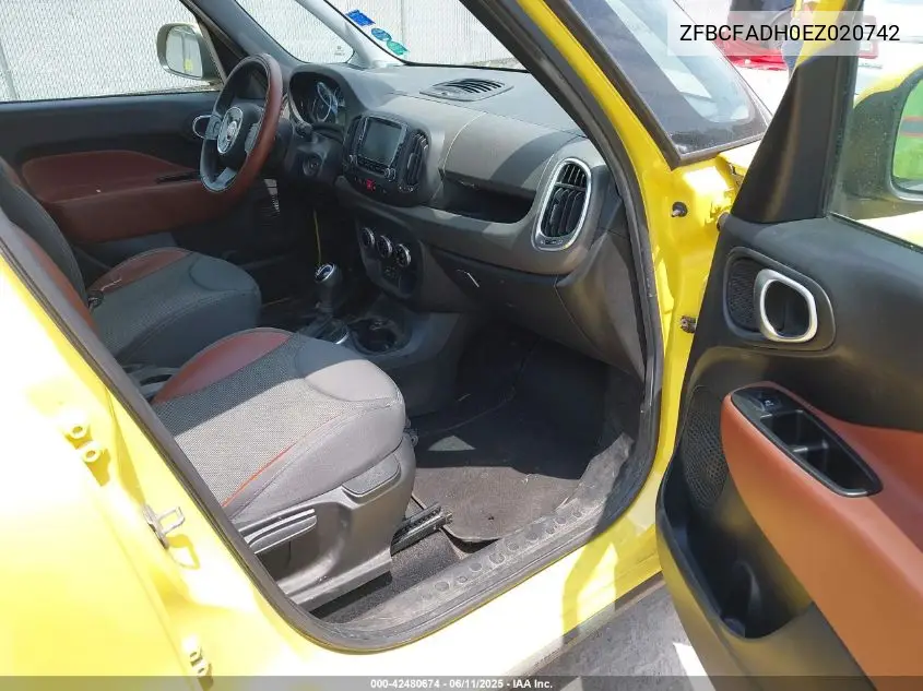 2014 Fiat 500L Trekking VIN: ZFBCFADH0EZ020742 Lot: 42480674