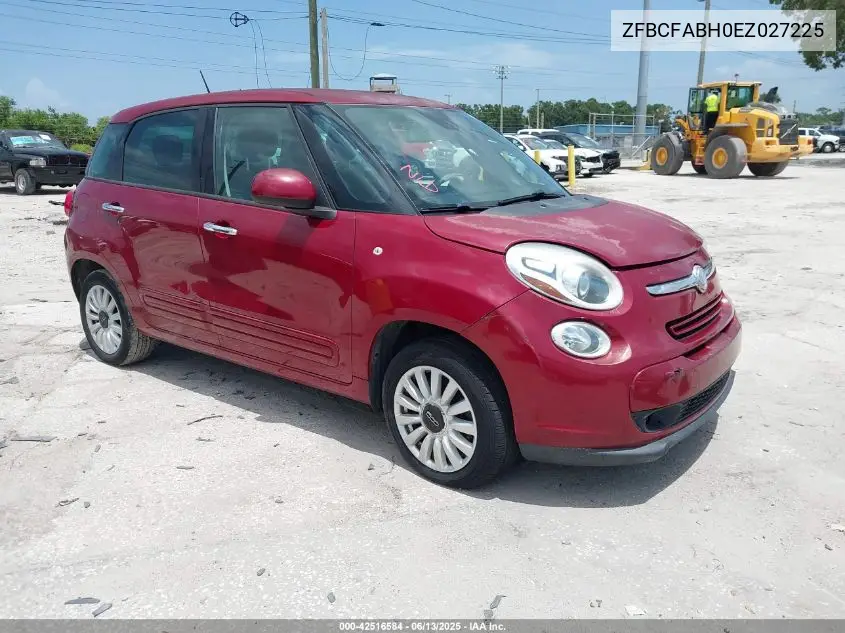 2014 Fiat 500L Easy VIN: ZFBCFABH0EZ027225 Lot: 42516584