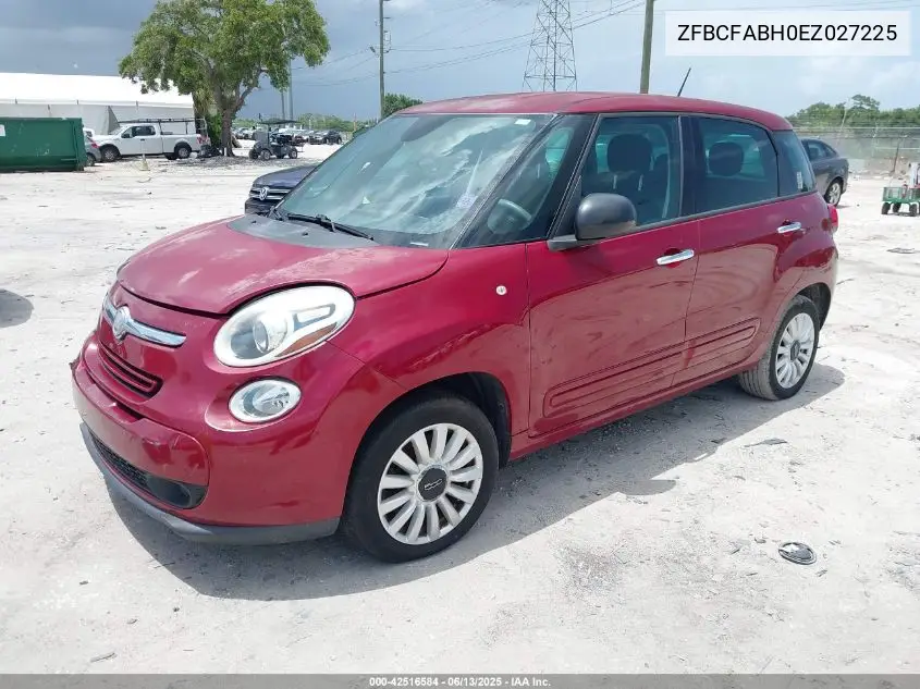 2014 Fiat 500L Easy VIN: ZFBCFABH0EZ027225 Lot: 42516584