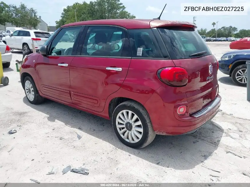 2014 Fiat 500L Easy VIN: ZFBCFABH0EZ027225 Lot: 42516584